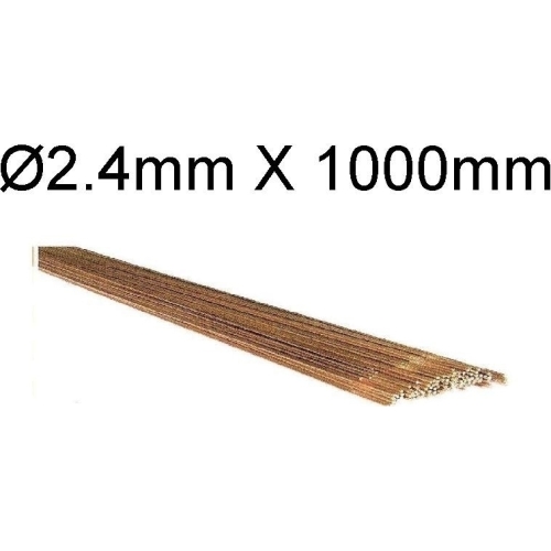 TIG vielos strypai Ø2.4mm X 1000mm (5kg)