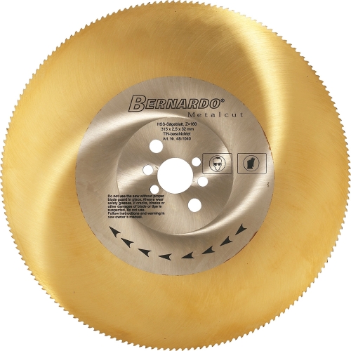 Pjovimo diskas Bernardo HSS TiN, 315 x 2,5 x 40 mm
