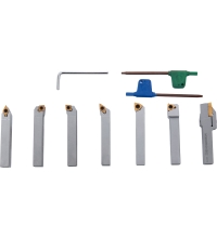 Multipurpose indexable carbide turning tool set, 10 mm, set M