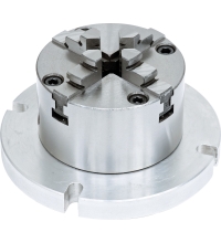 4-jaw chuck diam. 80 mm with face plate diam. 125 mm