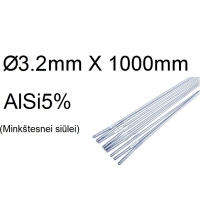 TIG vielos strypai AlSi5% (Ø3.2mm X 1000mm) 2.5kg