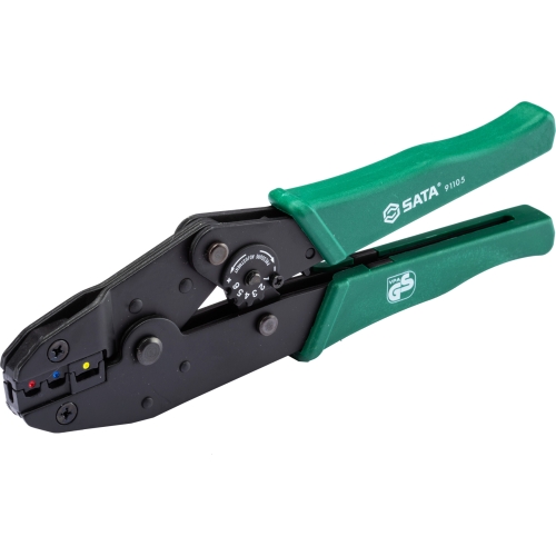 Ratchet crimping pliers for insulated terminals