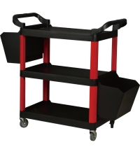 Tool cart (plastic) with side boxes