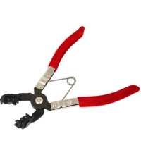 Hose clamp pliers angle type with swivel jaws