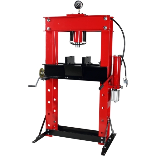 Pneumatic / hydraulic shop press with gauge 50t