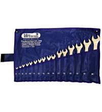 Combination ring and open end spanner set 16pcs. (6-30)