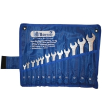 Combination ring and open end spanner set 12pcs. (6-22)