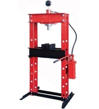 Hydraulic shop press with gauge 30t