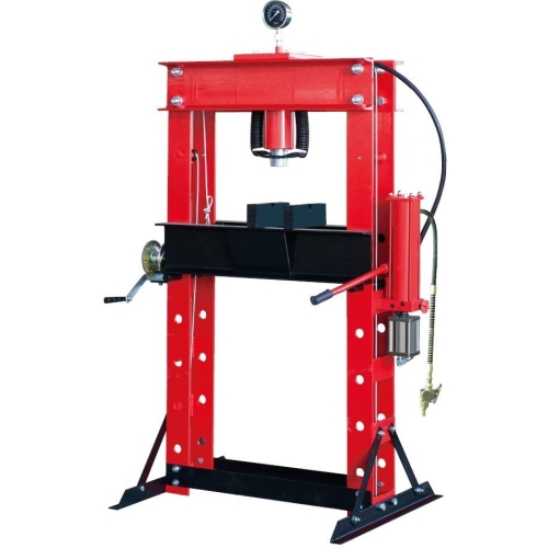 Pneumatic / hydraulic shop press with gauge 40t