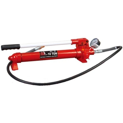 Hydraulic hand pump 10t with hose and gauge