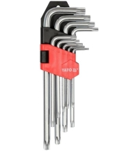 L-type hex key TORX  set 9pcs. (T10-T50) with hole
