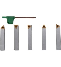 Indexable carbide turning tool set, 10 mm, 5 pcs.
