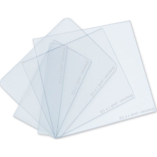 Protective polycarbonate rectangular glass - 104 x 115