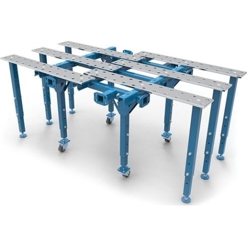 Išskleidžiamas modulinis stalas 1200x1200 (2170x1200)mm + 6 kojos - ø16 mm
