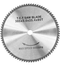 Carbide sawblade WZ, 305 x 3,0 x 25,4 mm, 80T
