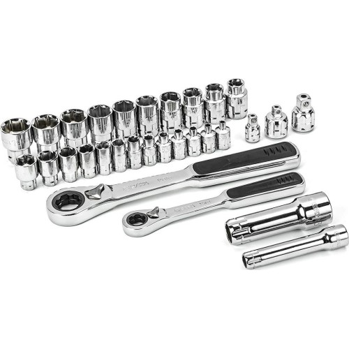 3/8" + 1/4" Dr. Ratchet pass-thru socket set 30pcs