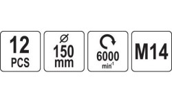 Car detailing/polishing 150mm, M14 set 12pcs