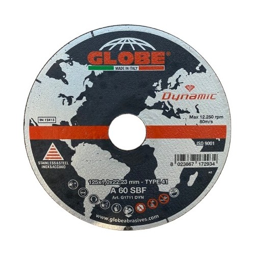 Pjovimo diskas Globe 125x22.2 A60SX universalus                                                                    - 1.0 mm