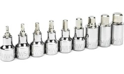 1/2" Dr. Bit socket set (HEX) 9pcs