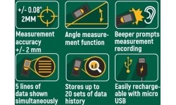 Lazerinis atstumų matuoklis 0-100m