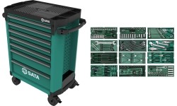 Roller cabinet with tool set trays, 246pcs.