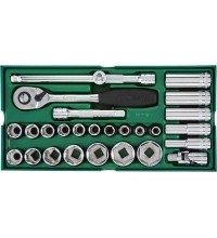 Tray. Socket set. 1/2" Dr.  27pcs.