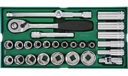 Tray. Socket set. 1/2" Dr.  27pcs.