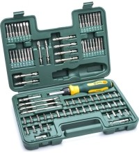 Keičiamų antgalių rinkinys (IMBUS, TORX, SPLINE)(80vnt)