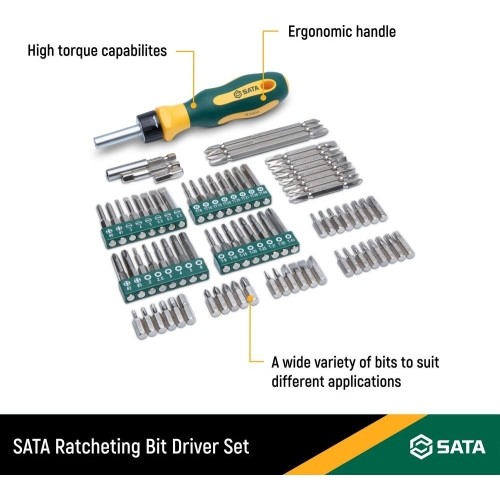 Keičiamų antgalių rinkinys (IMBUS, TORX, SPLINE)(80vnt)