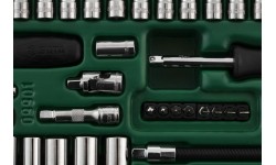 Tray. Socket set. 1/4" Dr.  66pcs.