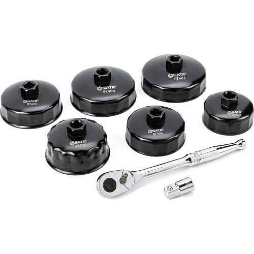 End cap oil filter wrench set 8pcs