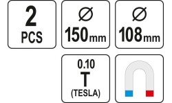 Magnetic tray set (2pcs) Ø108/150mm