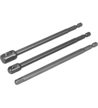 1/4"+3/8"+1/2" prailgintų adapterių suktuvui rinkinys 3vnt.