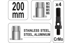 Kniediklis srieginėms kniedėms M3-M6