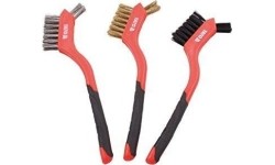 Wire brush with plastic handle set 3pcs.