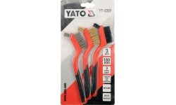 Wire brush with plastic handle set 3pcs.