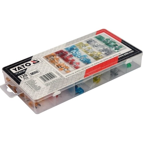 Automobilių saugiklių rinkinys 120vnt MINI