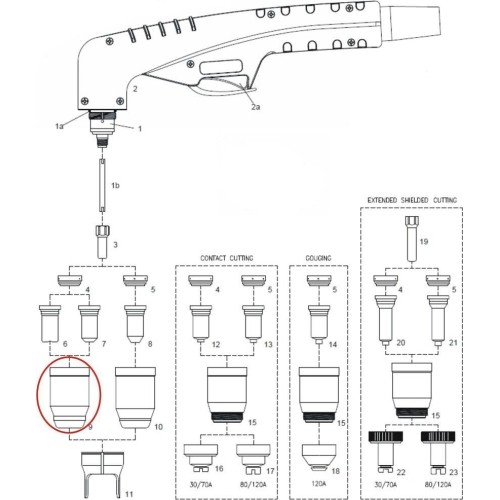 Laikymo antgalis (Retaining Cup) 30-70A