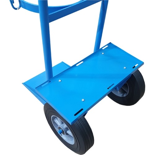 Single cylinder gas cylinder cart with shelf