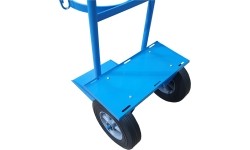 Single cylinder gas cylinder cart with shelf