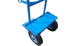 Single cylinder gas cylinder cart with shelf