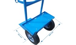 Single cylinder gas cylinder cart with shelf