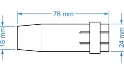 MIG/MAG gas nozzle F401 / F501 - conical