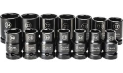 Smūginių galvučių rinkinys 1/2''(10-24mm)(14vnt)(plonasienės)