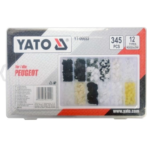 Plastic Push-Type Clip Assortment (345pcs) Peugeot