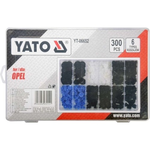 Plastic Push-Type Clip Assortment (300pcs) Opel