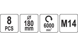 Car detailing/polishing 180mm, M14 set 8pcs