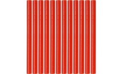 Hot glue stick set (red) (12pcs) 7.2x100mm