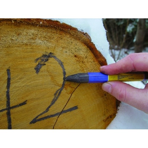 Kreidelė su etikete, grafitinė, pilka Ø12mm, 120mm