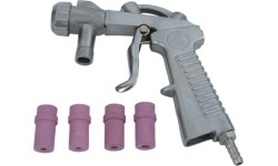Smėliavimo pistoletas + 4 vnt keramikinių antgalių, 90/220/350 L smėliapūtėms